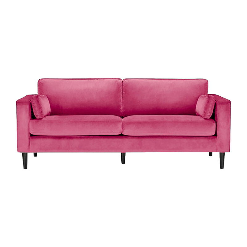 Millerville Velvet Sofa, Fuchsia, 93"H x 193"W x 93"D