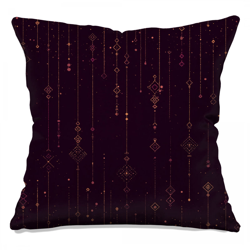 Geometric Shapes Throw Pillow, Abstract Double Sided Pillows, 14 x 14 inches