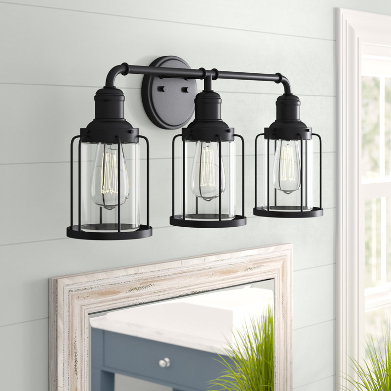 Leyden 3-Light Dimmable Steel Vanity Light 