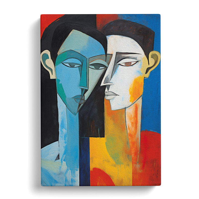Two Men In Love Expressionism No.2 - Wrapped Canvas, 60cm H x 40cm W x 3cm D