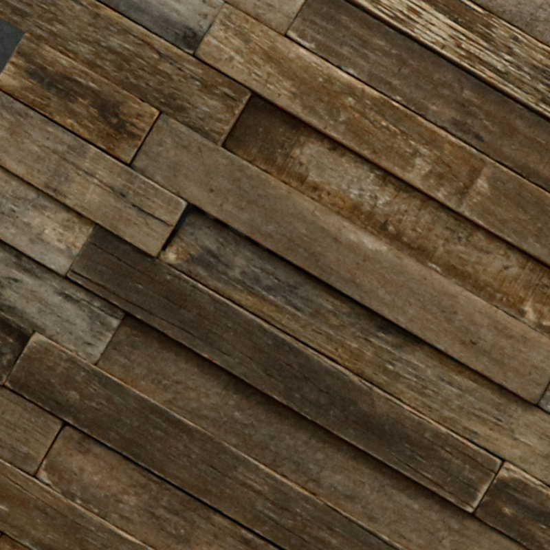 Carreau de mosaïque en bois emboîtable pour bateau l 11 7/8 po x H 11 7/8 po x P 1/2 po, finition naturelle