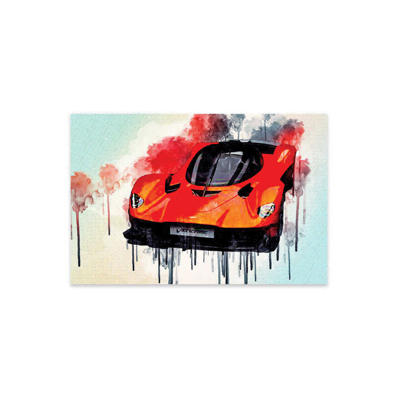 " Aston Martin Valkyrie 2019 Exterior Orange Hypercar " by Sissy Angelastro