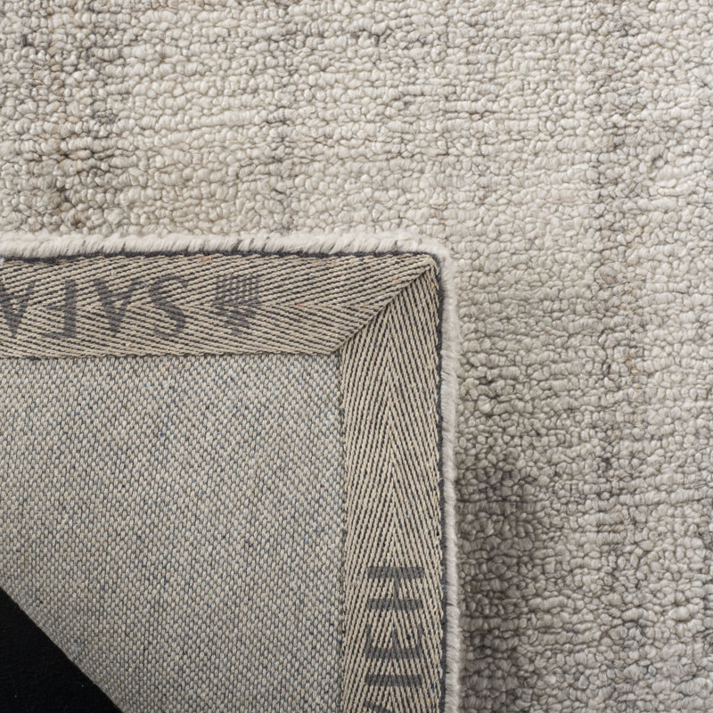 Mcentee Handmade Tufted Light Gray Area Rug, Rectangle 4' x 6'