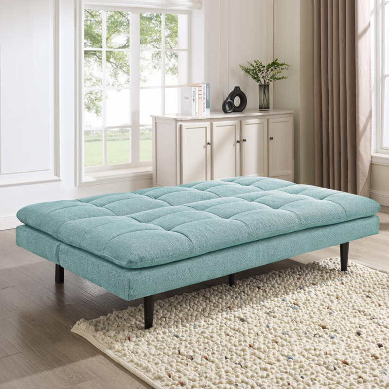 Warwick 3 Seater Linen Blend Sofa Bed, Blue