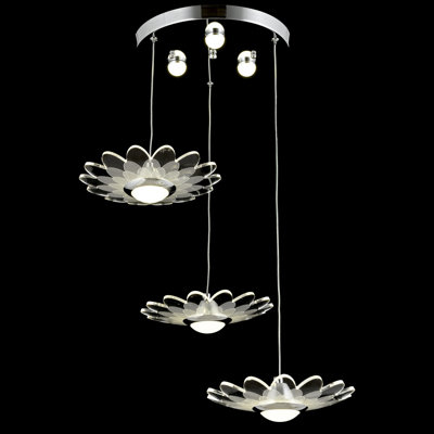 3 - Light Chrome LED Cluster Pendant