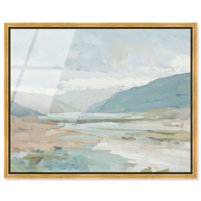Pale Tones I, impression murale encadrée à impression acrylique par Art Remedy, cadre doré, 36 x 30