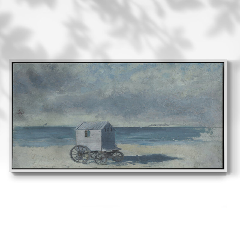 Série paysage - Dxlviii - galerie encadrée - prête à être accrochée, H 21 po x l 41 po, Blanc