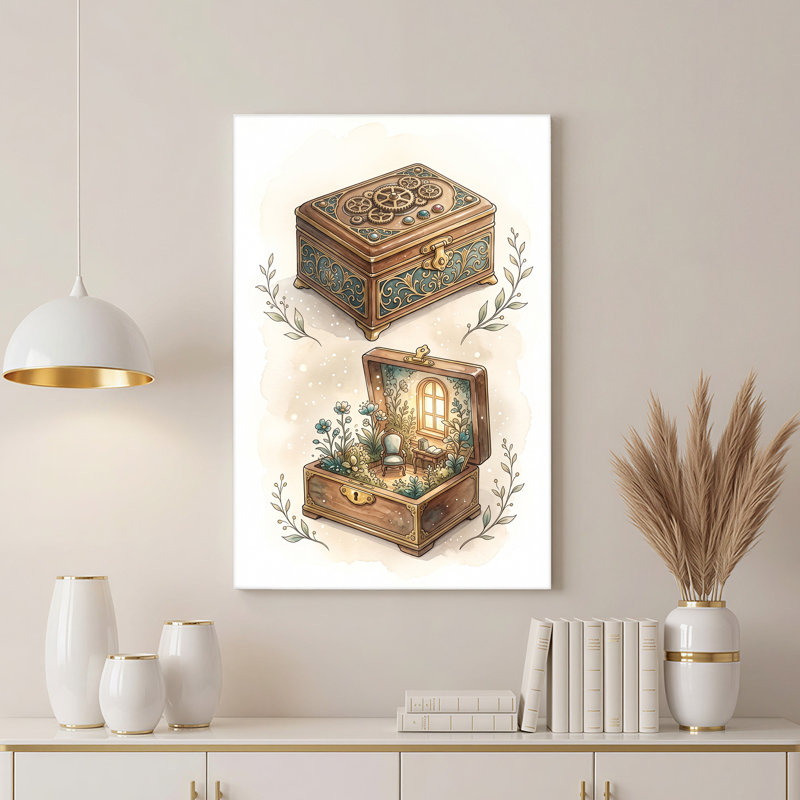 Art mural en toile Steampunk, 18"H x 12"W