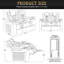 Fauteuil inclinable électrique 62,2 po 2 PC avec nappa de grain supérieur, relaxation entièrement réglable, charge intelligente, éclairage DEL RVB dynamique, noir-128777048