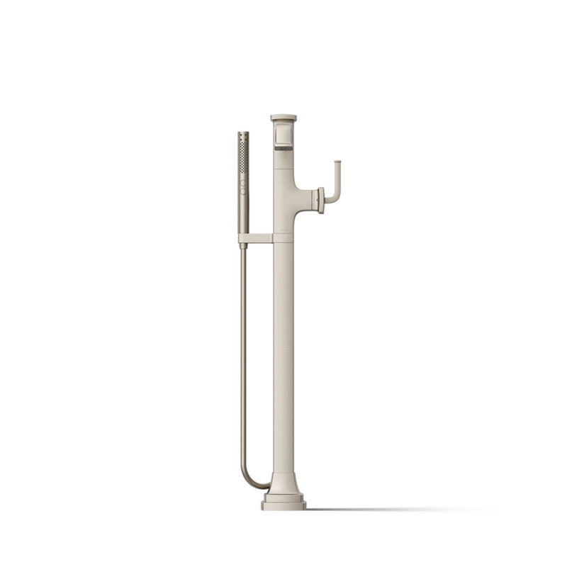 Riff Floor-Mount Bath Filler Trim, Vibrant Brushed Nickel