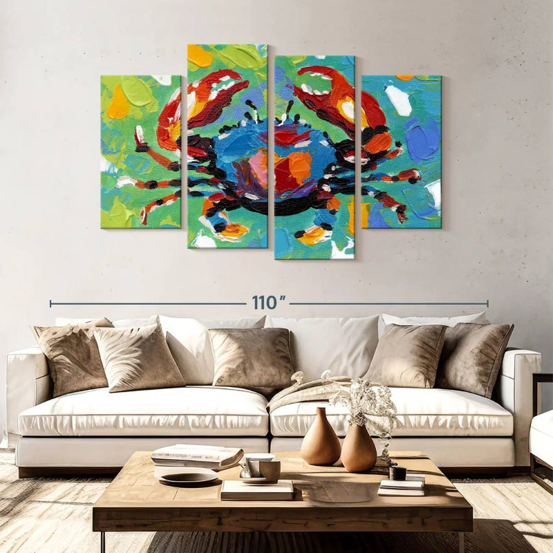 Crabe bord de mer Brampt I, H 54 po x l 84 po