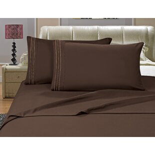 6 pc Sheet set Deep Pocket Up to 16 Queen Chocolate Brown