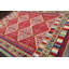 Tapis oriental oriental en laine rouge