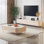 Simple rock plate coffee table TV cabinet set