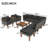 9-Piece Rattan Patio Conversation Set With Cushions-102797470