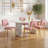 Shen Modern Upholstered Dining Chairs Set Of 4, PU Leather Kitchen Chairs With Padded Seat And Backrest, Mid-Century Modern Armless Side Chairs With Metal Legs, Accent Dining Room Chairs For Kitchen, Living Room, Apartment-125492894