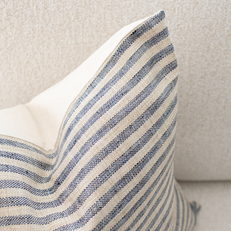 Blue Sofa Pillow Set, Blue and Cream Pillow Covers