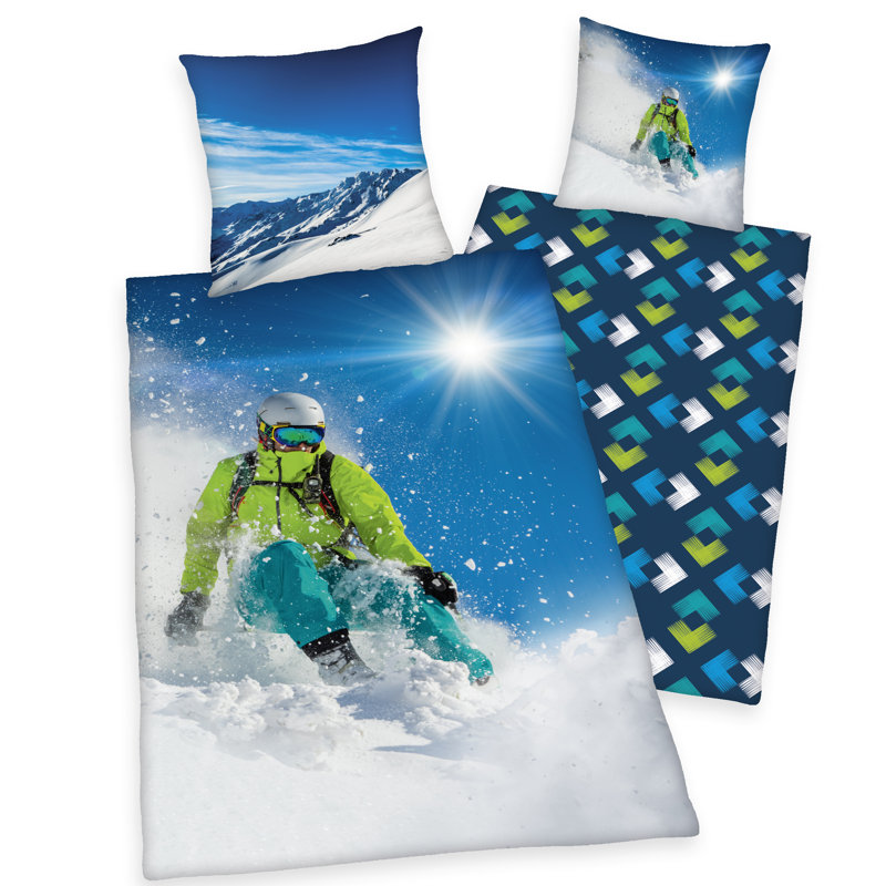 Skier Duvet Cover Set