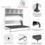 Grand lit escamotable 85W horizontal avec rangement supérieur en blanc-1843703419-1843703397