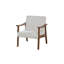 Stylish White Wool Fabric Upholstered Accent Chair
