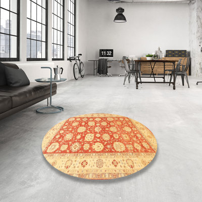 Tapis oriental jaune / rouge