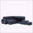 L-shaped Padded Modular Sofa with Storage Space-1036736731