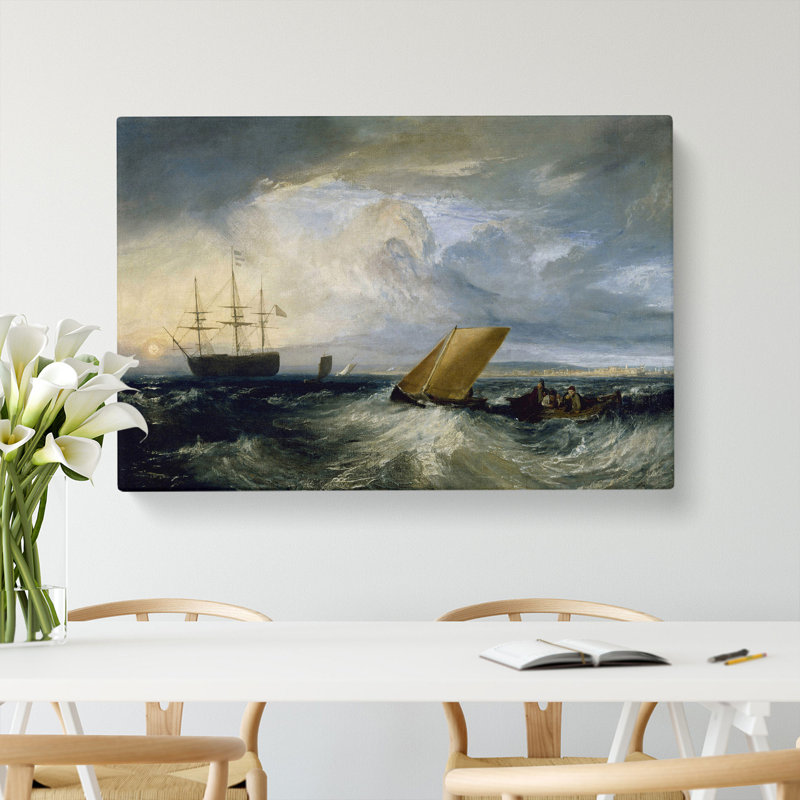 Heerness As Seen from the Nore by Joseph Mallord William Turner - Wrapped Canvas Painting, 35cm H x 50cm W x 3cm D