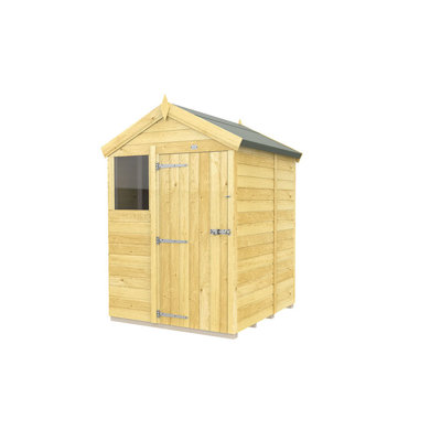 5ft x 5ft Apex Shed - Single Door with Windows