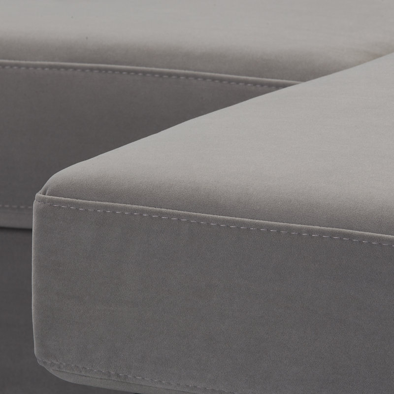 Ladarien Corner Sofa, Right Hand Facing, Grey, Wenge