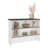 Kitchen Island 35.4" H, 3 Shelves, White / Black Wengue - Kitchen-2020720815-2020720809
