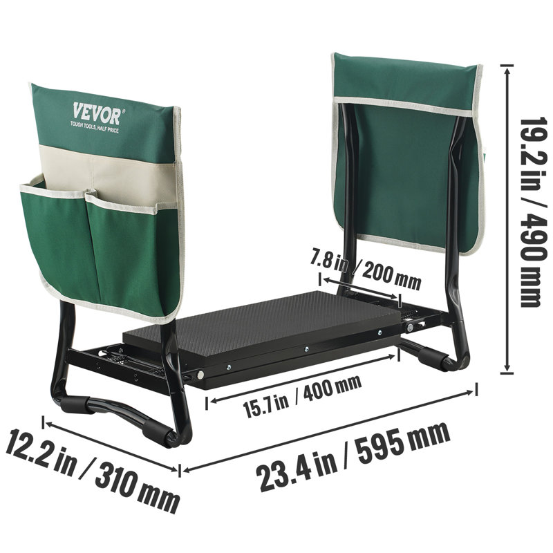Steel Accent Stool, Green, Black