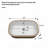 22 inch x 15 inch White Ceramic Undermount Bathroom Sink with Overflow