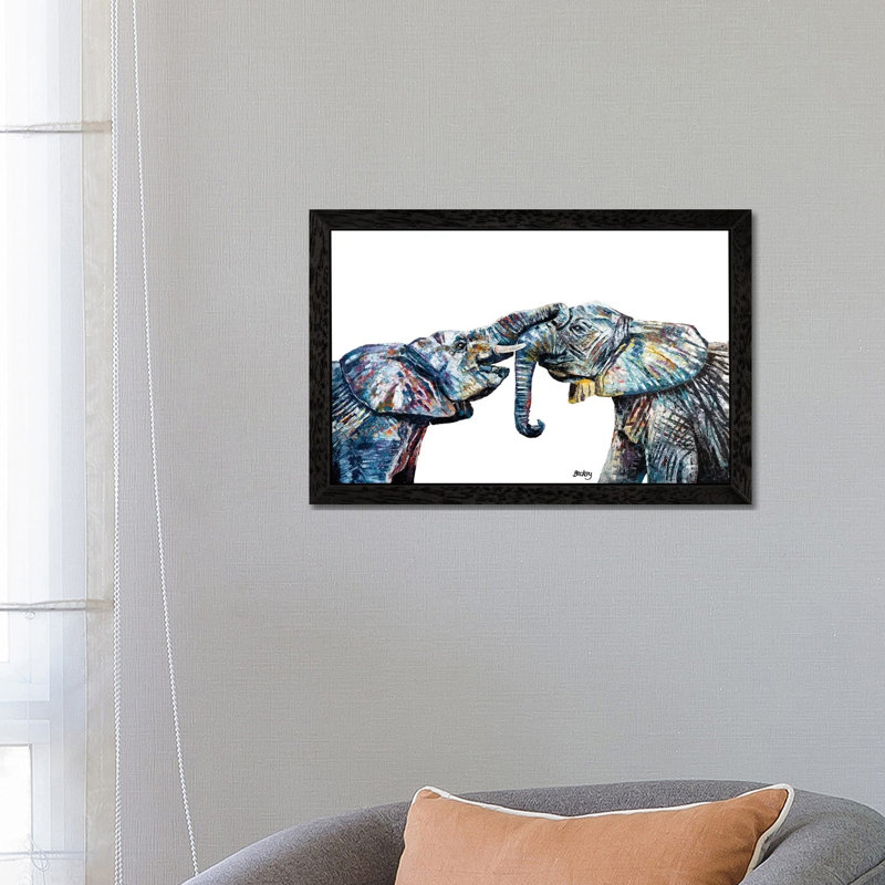 Bahati & Bashasha by Becksy - Wrapped Canvas Print, 66.04 cm H x 45.72 cm W, Black Framed