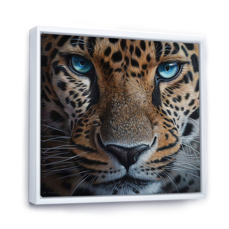 Jaguar's Gaze II sur impression sur toile, Cadre flottant blanc, H 24 po x l 24 po