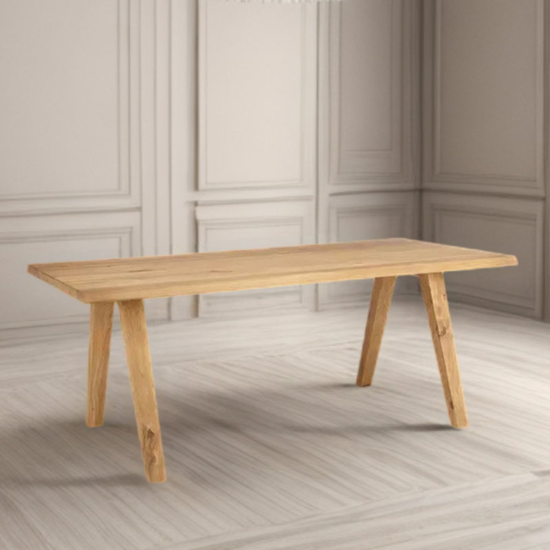 Solid wood simple dining table, L 35,43 po x L 78,74 po