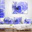 Motif floral fractal bleu clair - coussin imprimé abstrait