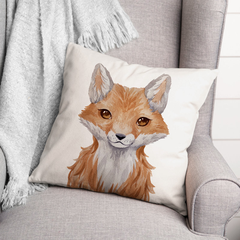 Housse et insert de coussin carré Baby Fox