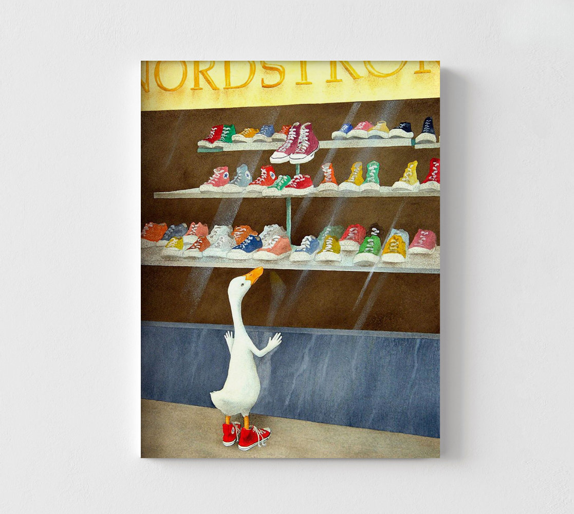 WeFrameArt Casino Inspired Man Cave Wall Decor Idea White Duck