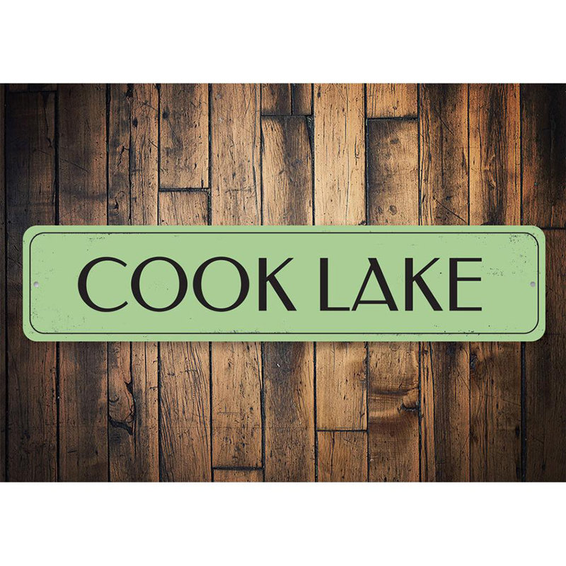 Plaque en aluminium Lake, H 4 po x l 18 po x P 0,04 po