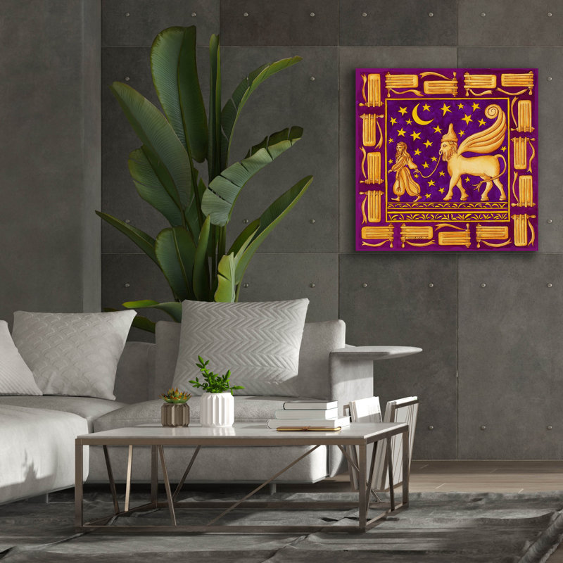 Art mural sur toile Trinx «l'année juive pourim» par Andrea Strongwater, H 37 po x l 37 po x P 1,5 po