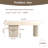 Cream Wood Sintered Stone Writing Desk-66699877