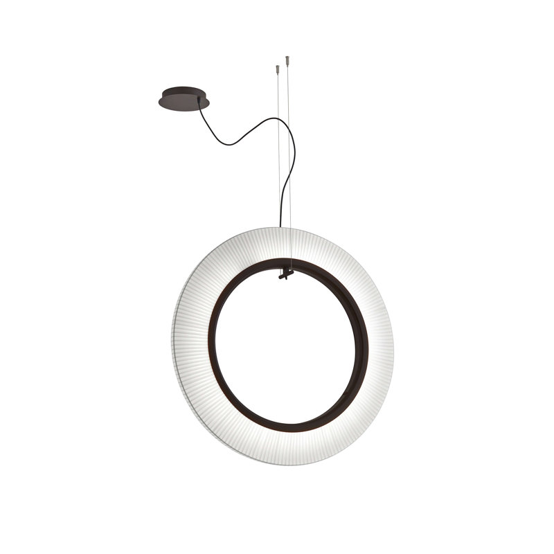Roda 1 - Light Brown LED Statement Pendant, White