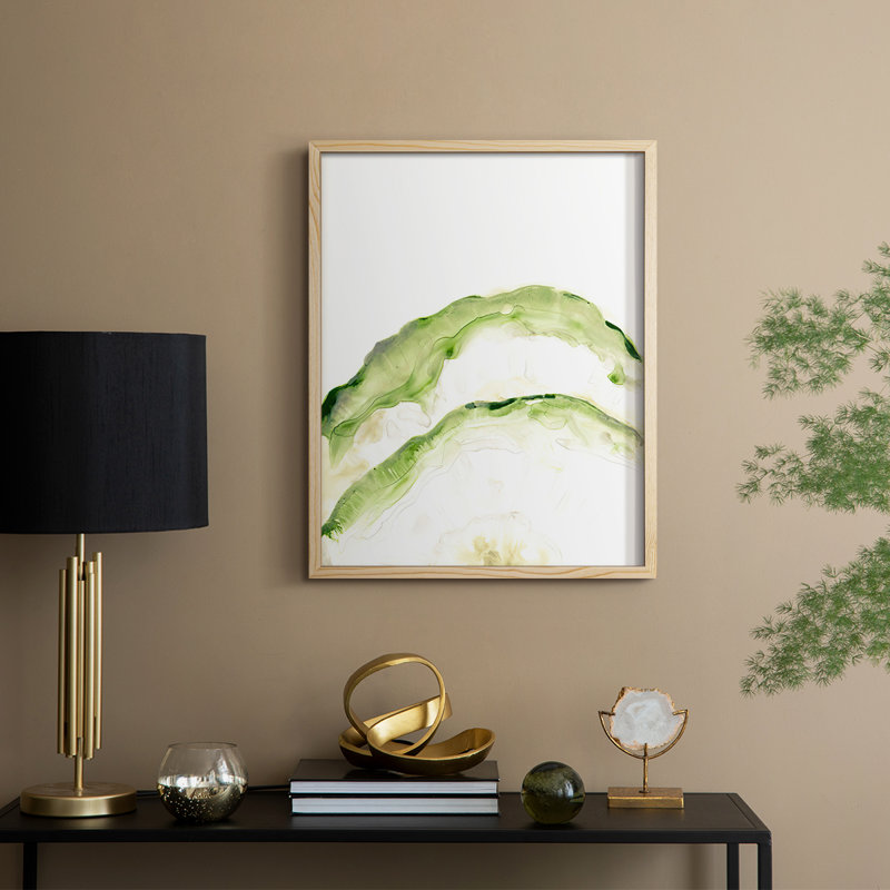 Reproduction encadrée Lichen Halo II - bois massif, H 21 po x l 17 po