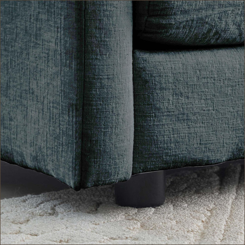 Canapés modulaires pour le salon, réversible modulaire 6 places en U avec repose-pieds | Chenille | Gris clair