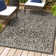 Massimo Bohemian Medallion Textured Weave Black/Gray Indoor/Outdoor Rug