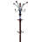 73" Tall Chrome And Wood Coat Rack-2070513982