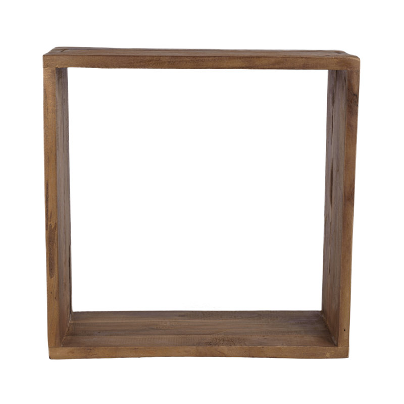 Okeden Square Teak Solid Wood Floating Shelf
