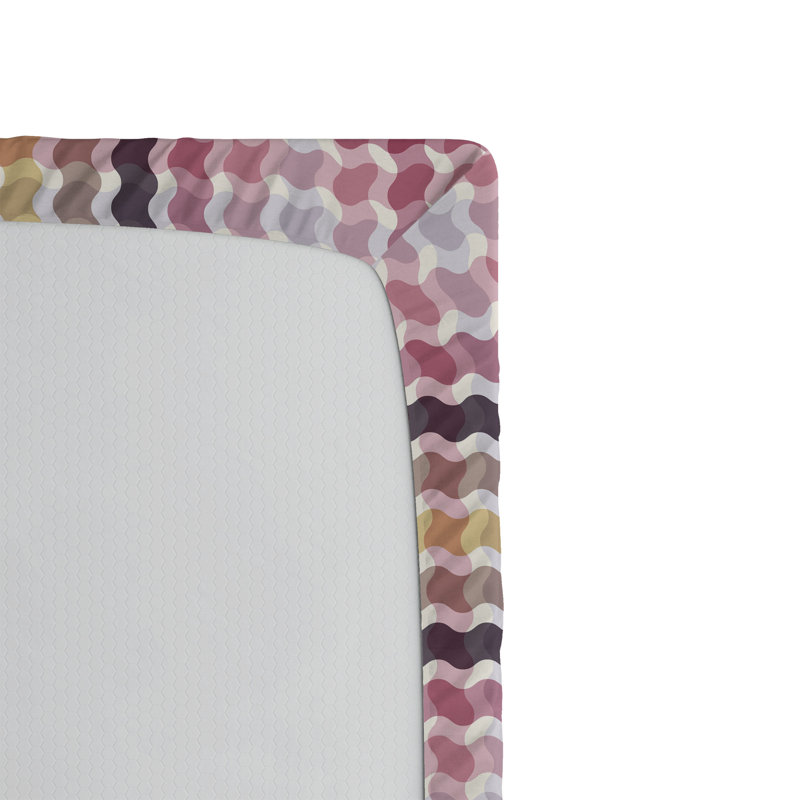 Ambesonne Nature Fitted Sheet Leaves Botanical Style Art, California King Fitted Sheet, Dried Rose/Eggplant Plaid