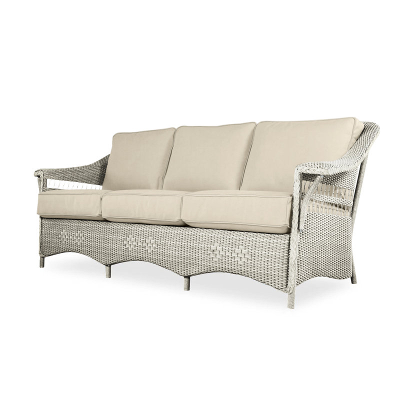 Nantucket Outdoor 3 - Seat Patio Sofa, Berkely Hall Green, Linen