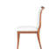 2 chaises d'appoint rembourrées au fini noyer traditionnel - tissu avec lignes courbes, structure solide, coussins confortables, design ergonomique